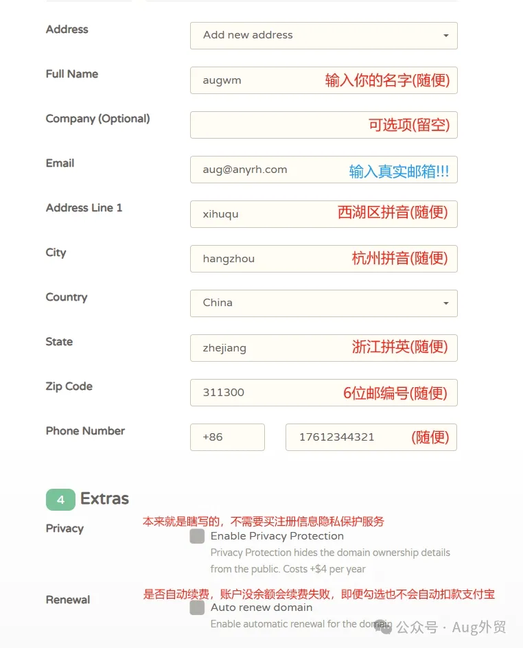 一文教会你怎么注册.com.net.org等独立站域名